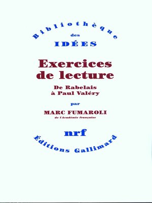 cover image of Exercices de lecture. De Rabelais à Paul Valéry
